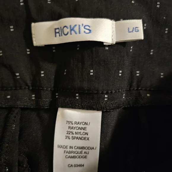Ricki's Black Patterned Pants - Picture 4 of 4